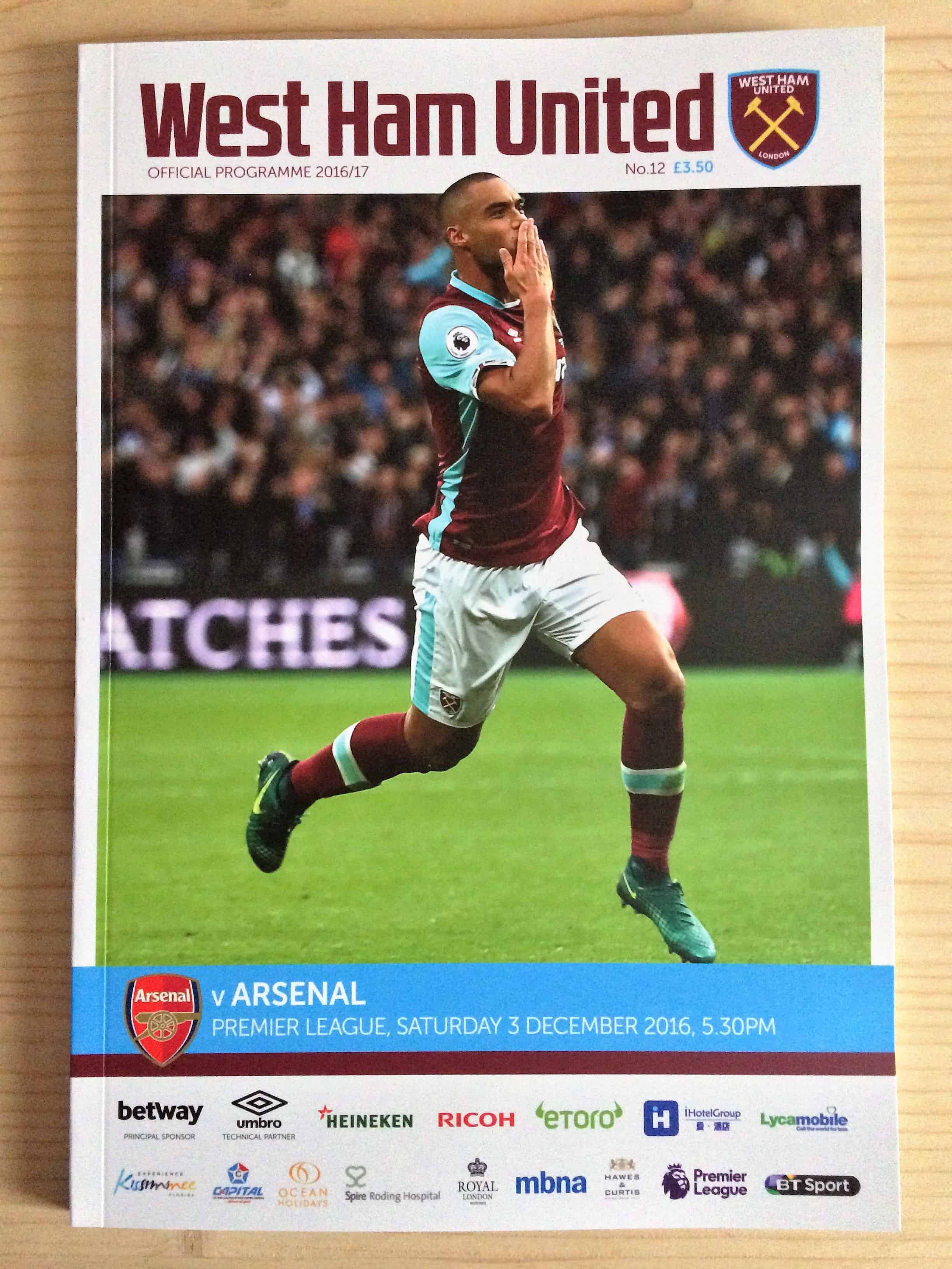 West Ham United FC v Arsenal FC